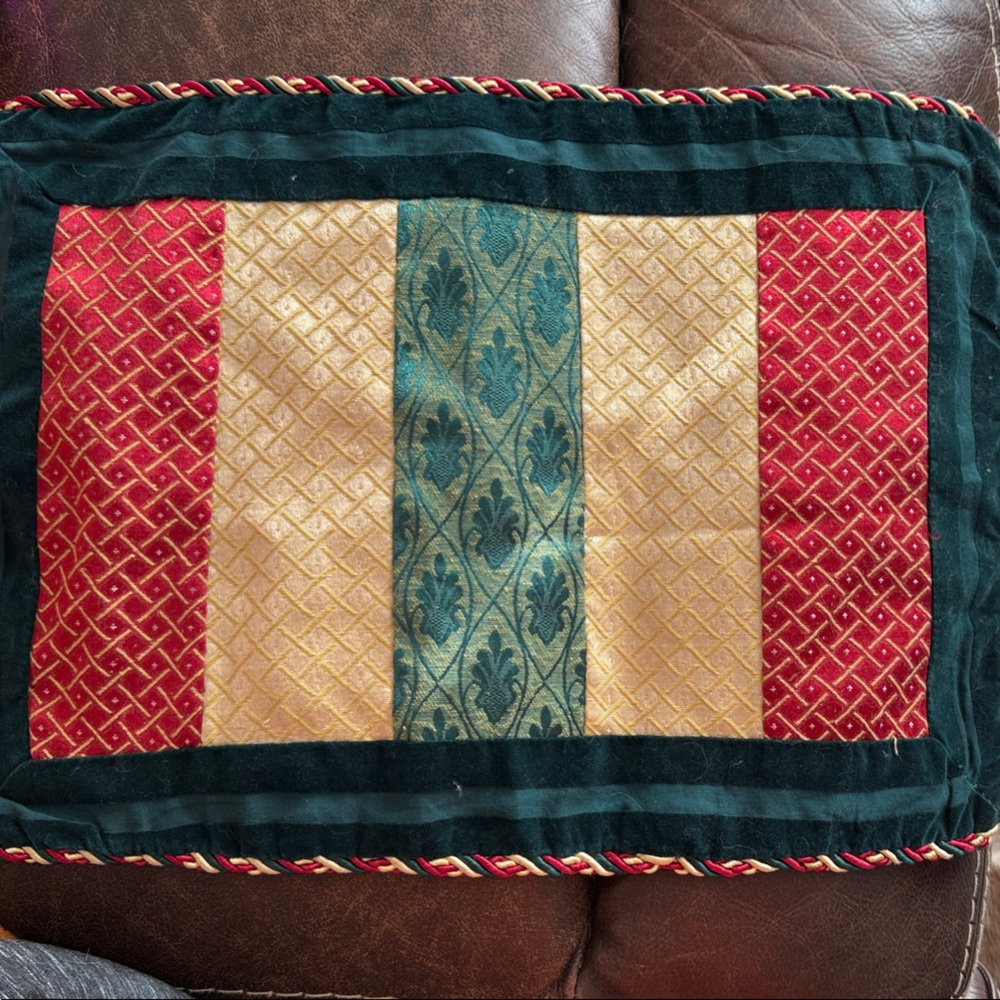 Luxurious Red and Gold Table Runner